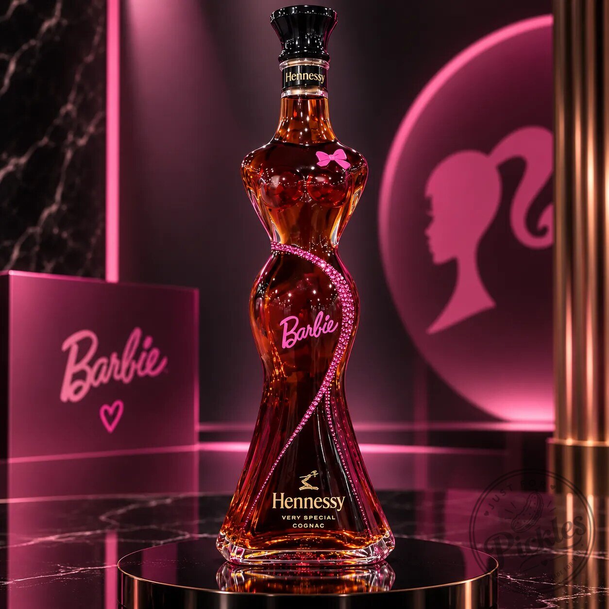 Barbie x Hennessy Whiskey Bottle Decanter