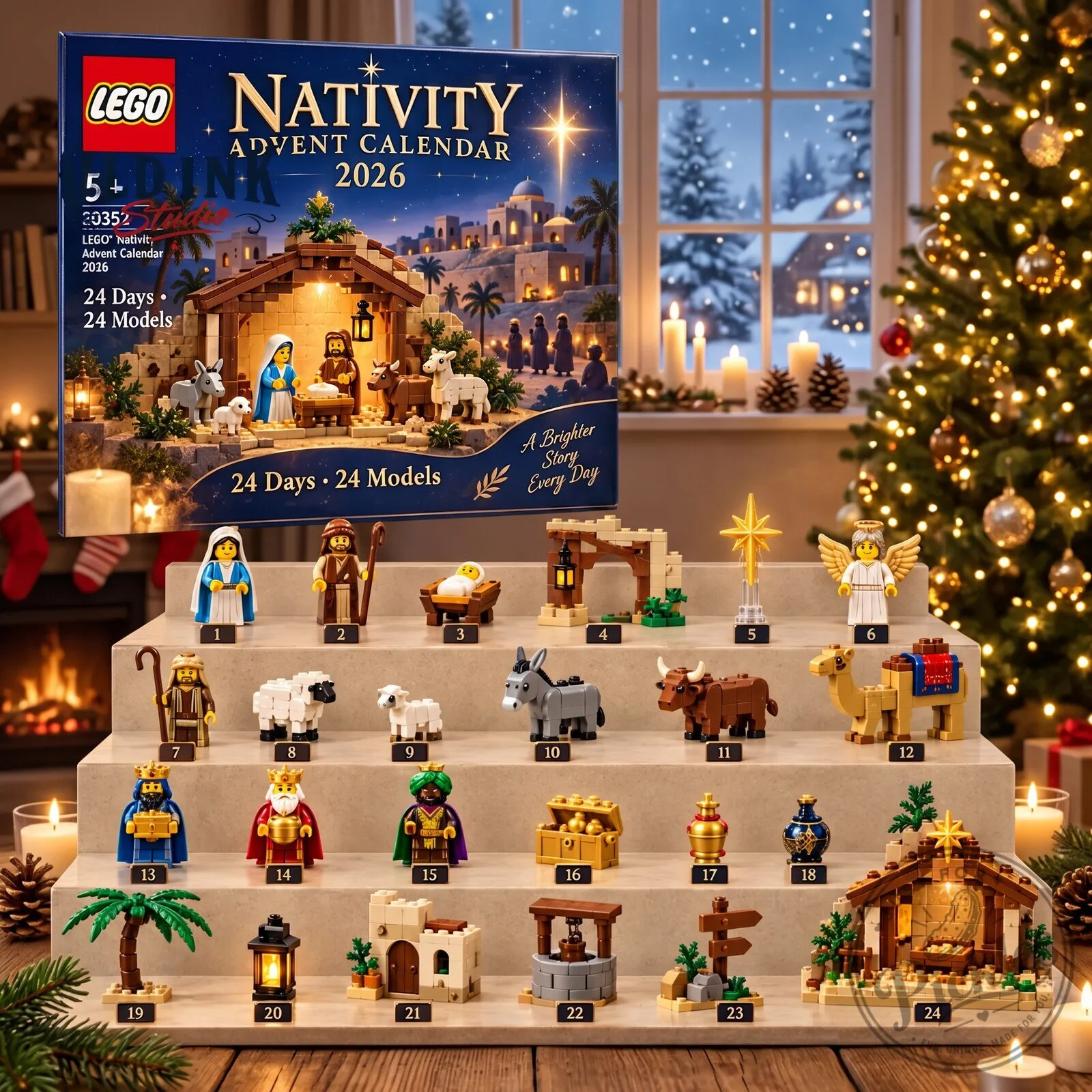 LEGO Nativity 2026 Advent Calendar 24 Day Christmas Brick Models