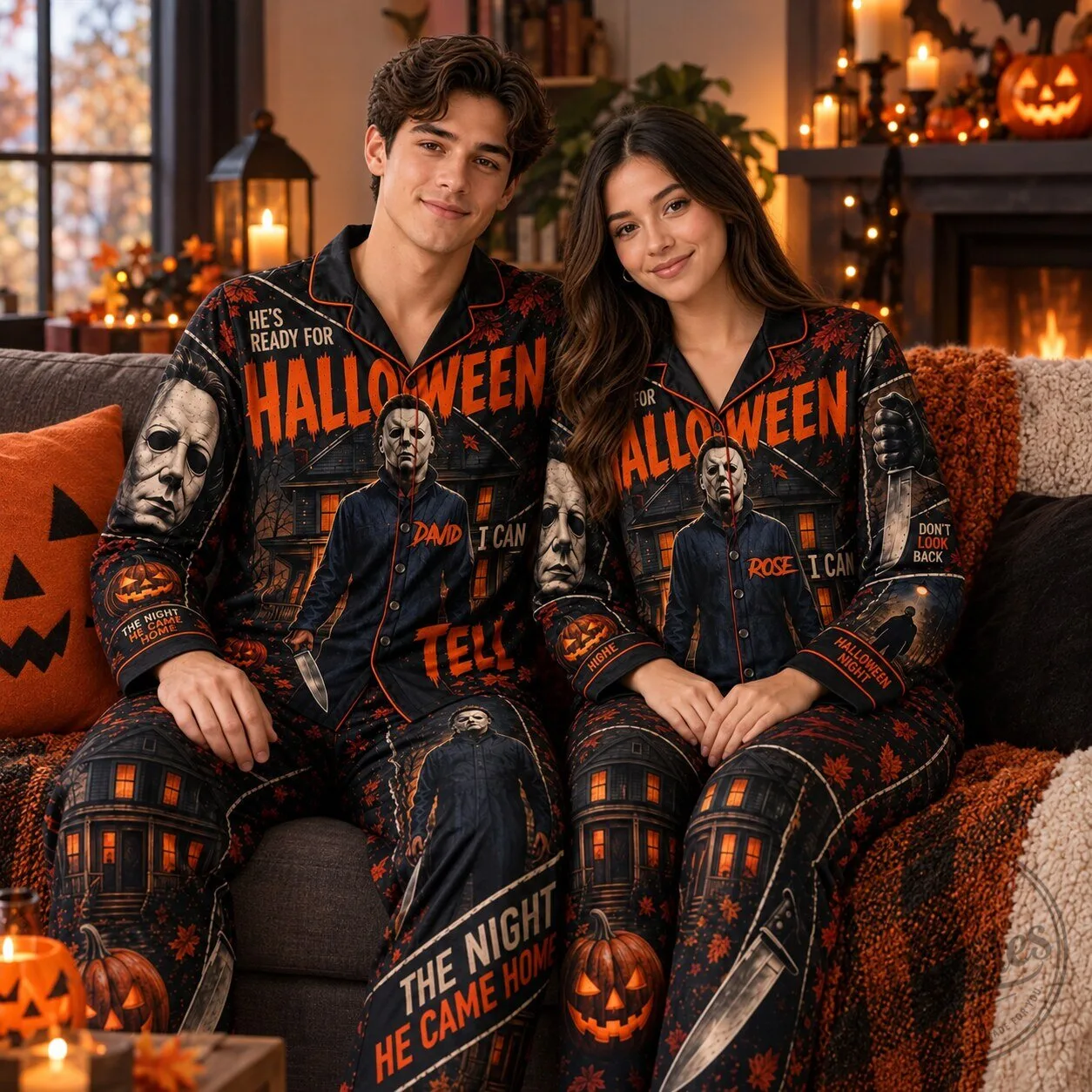 Classic Halloween Slashers Pajama Set - Personalized Halloween Gifts