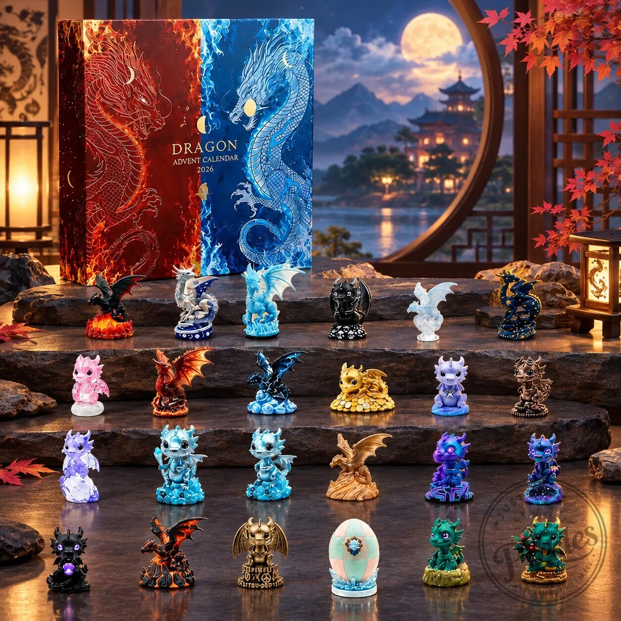 24 Days Dragon Advent Calendar 2026 – Mythical Fantasy Dragon Collectibles Gift