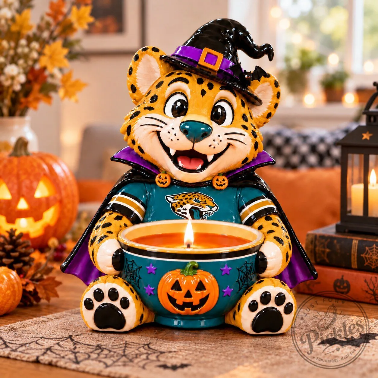 JSVJ Halloween Candle Holder – Spooky Game Day Decor