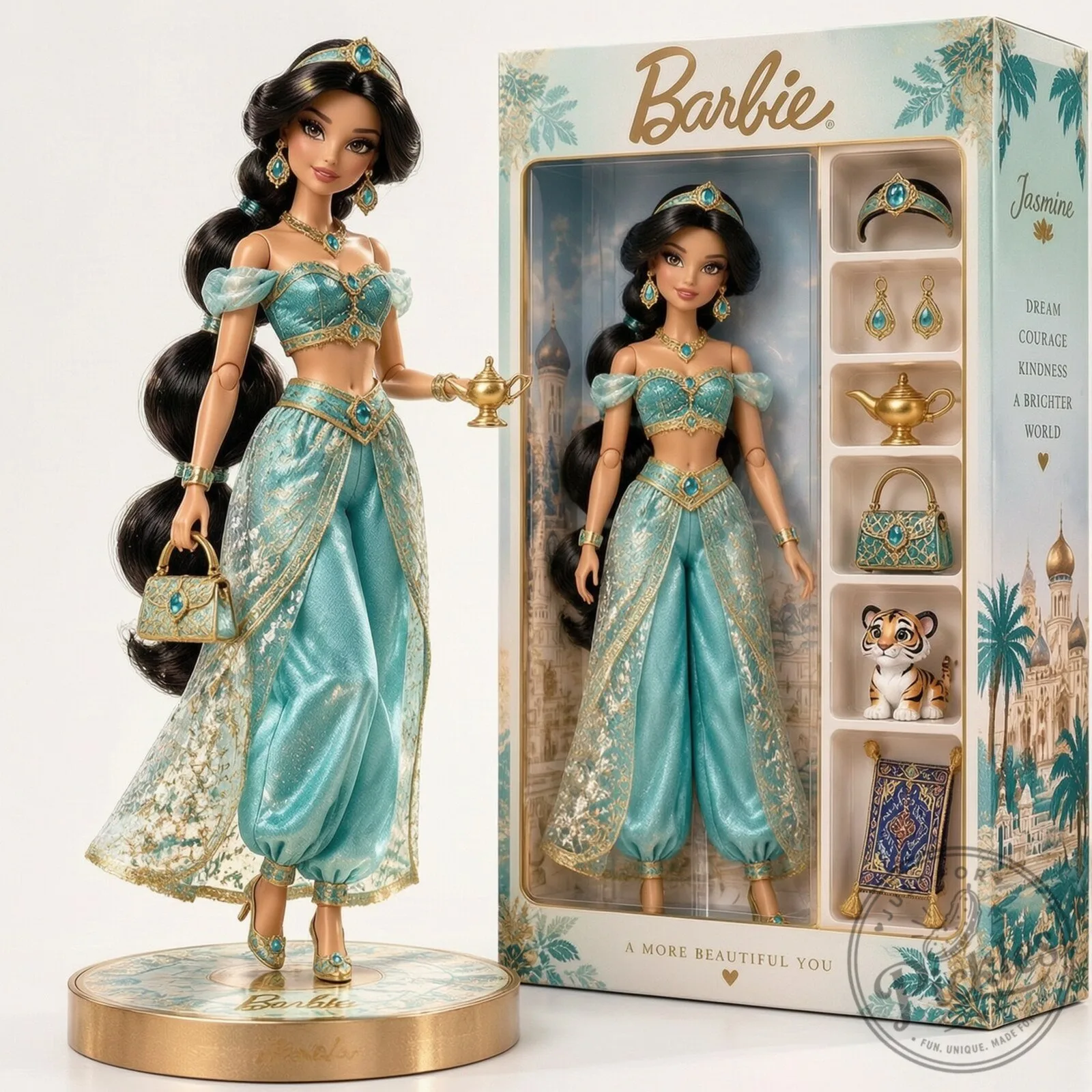 Barbie Signature Disney Princess Jasmine Collector Doll Set with Accessories