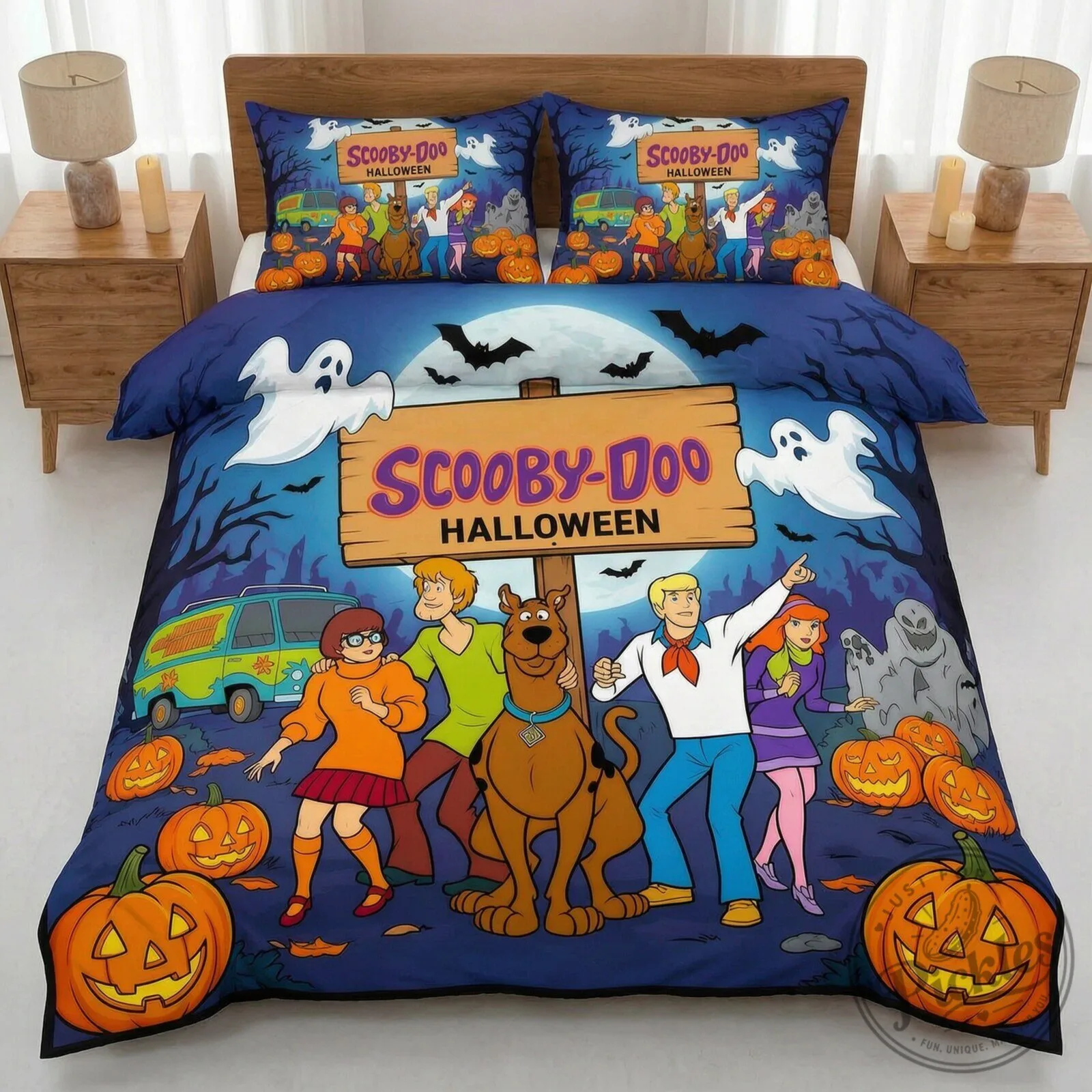 Scooby-Doo Halloween Bedding Set 7 Scooby-Doo Halloween Bedding Set product design shown in a detailed view