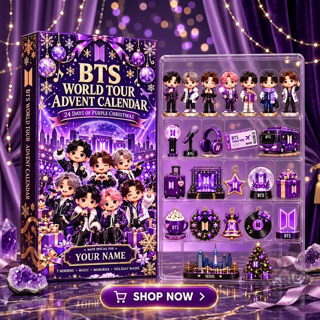BTS Purple Advent Calendar Custom Any Name Gifts Full 24 Charm BTS Purple Advent Calendar Custom Any Name Gifts Full 24 Charm – image 2 of 2