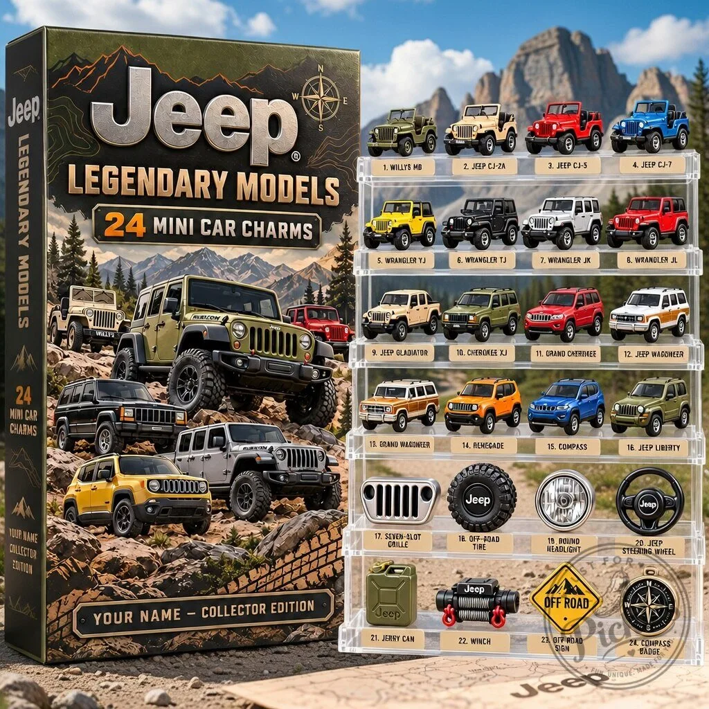 Jeep Car Love Advent Calendar Personalized Gift For Fan Full Box
