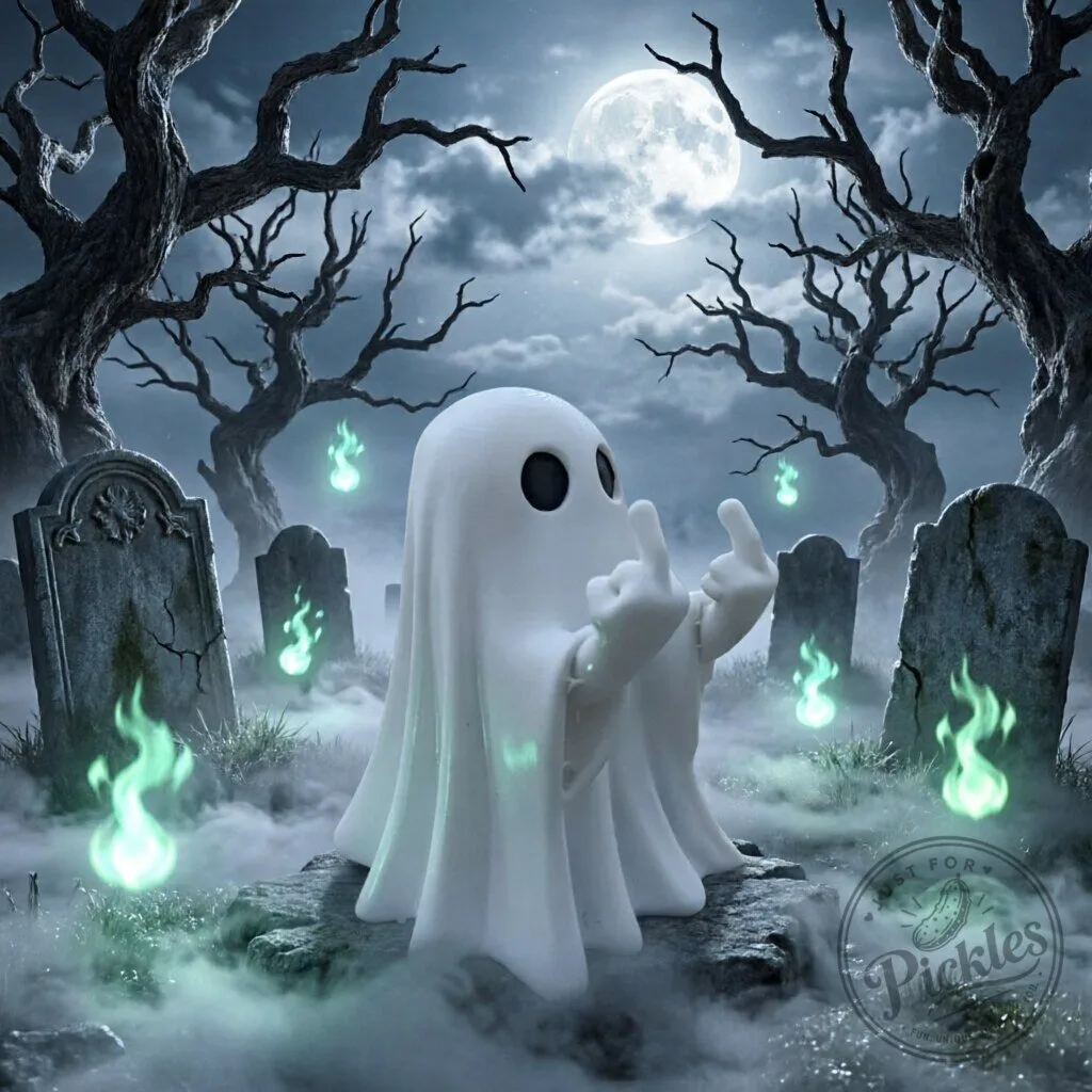 Halloween Middle Finger Ghost