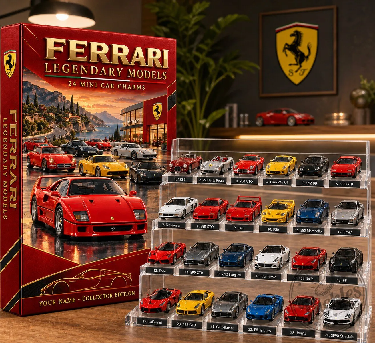 Ferrari Car Love advent calendar Full Box Custom Any Name Gifts
