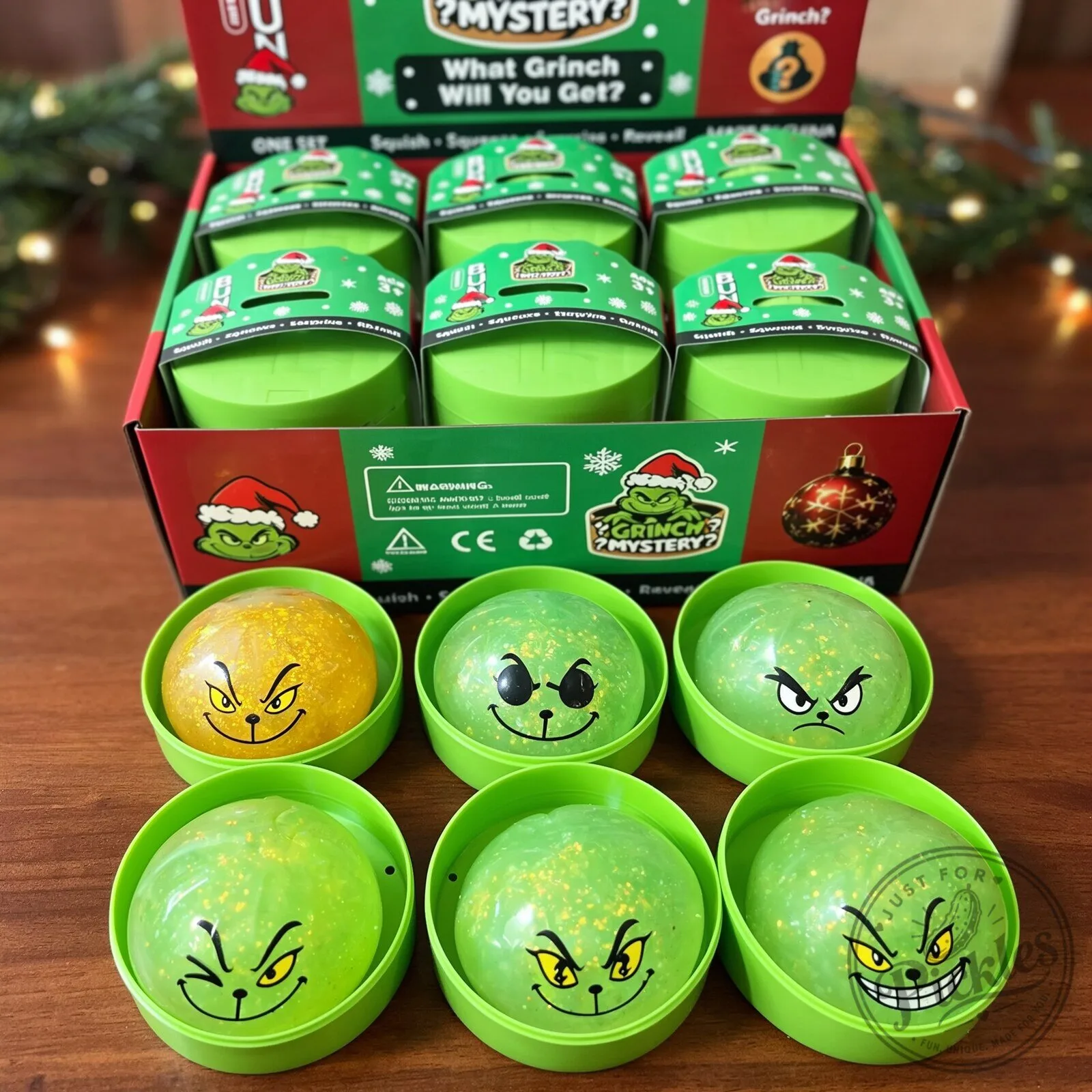 Christmas Grinch Mystery Squeeze Ball Blind Box – Squishy Stress Relief Toy