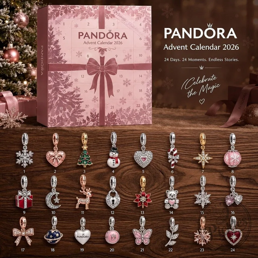 PANDORA Jewellery 2026 Advent Calendar 24-Piece Set
