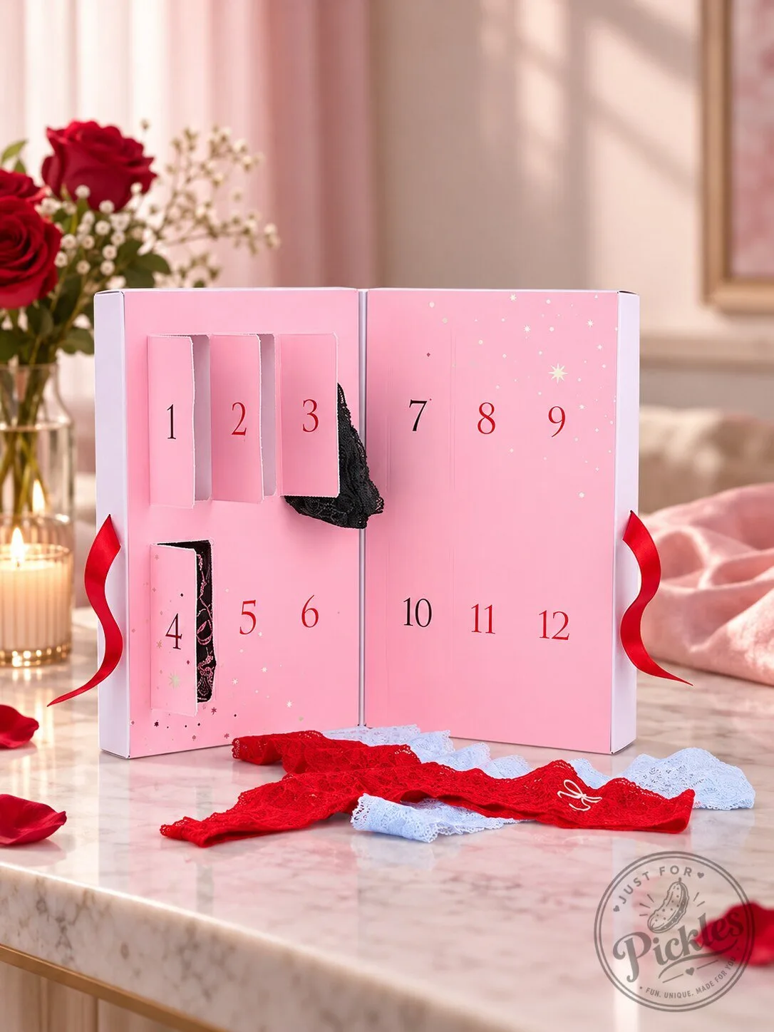 12-Pack Thong Panties Holiday Advent Calendar 8 12-Pack Thong Panties Holiday Advent Calendar product design shown in a detailed view