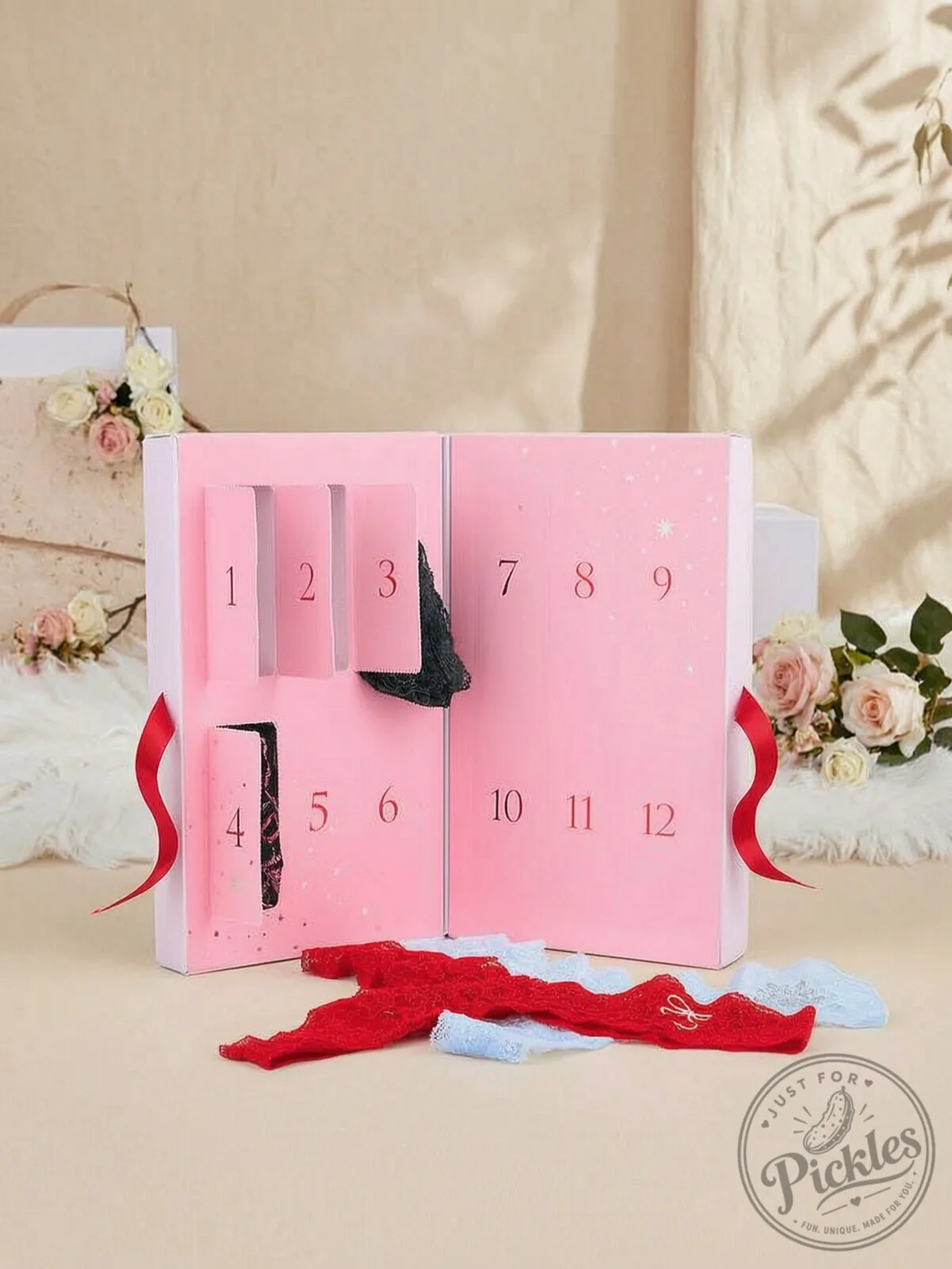 12-Pack Thong Panties Holiday Advent Calendar 9 12-Pack Thong Panties Holiday Advent Calendar product design shown in a detailed view