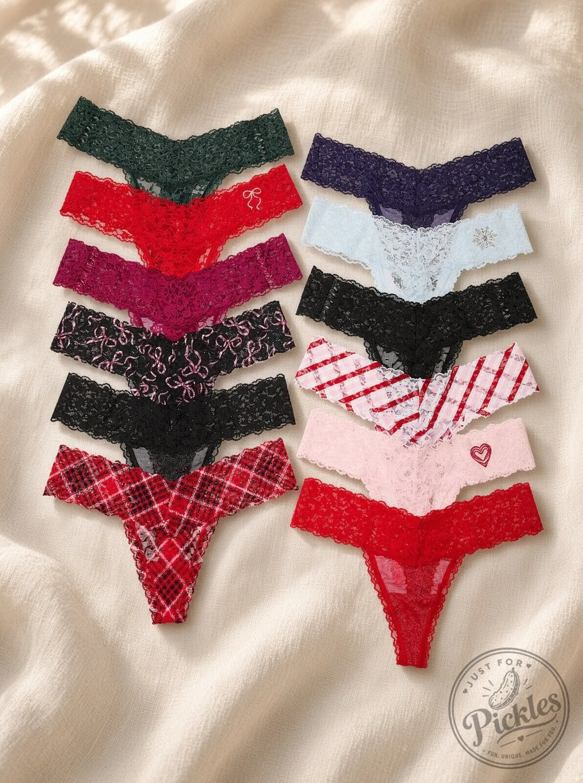 12-Pack Thong Panties Holiday Advent Calendar 10 12-Pack Thong Panties Holiday Advent Calendar product design shown in a detailed view