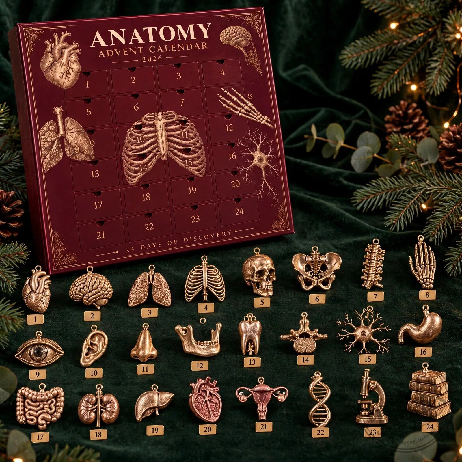 Human Anatomy Advent Calendar 2026 – 24 Days of Body Science Discoveries | Christmas Gift for Medical Students