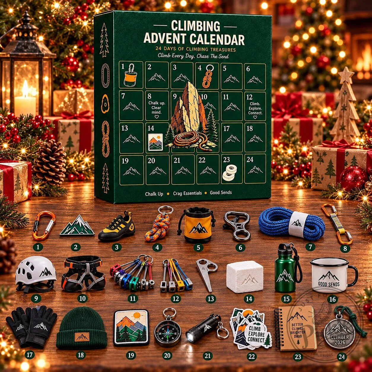 CRAG QUEST Rock Climbing Advent Calendar 2026 – 24 Mini Gear & Mountain Charms