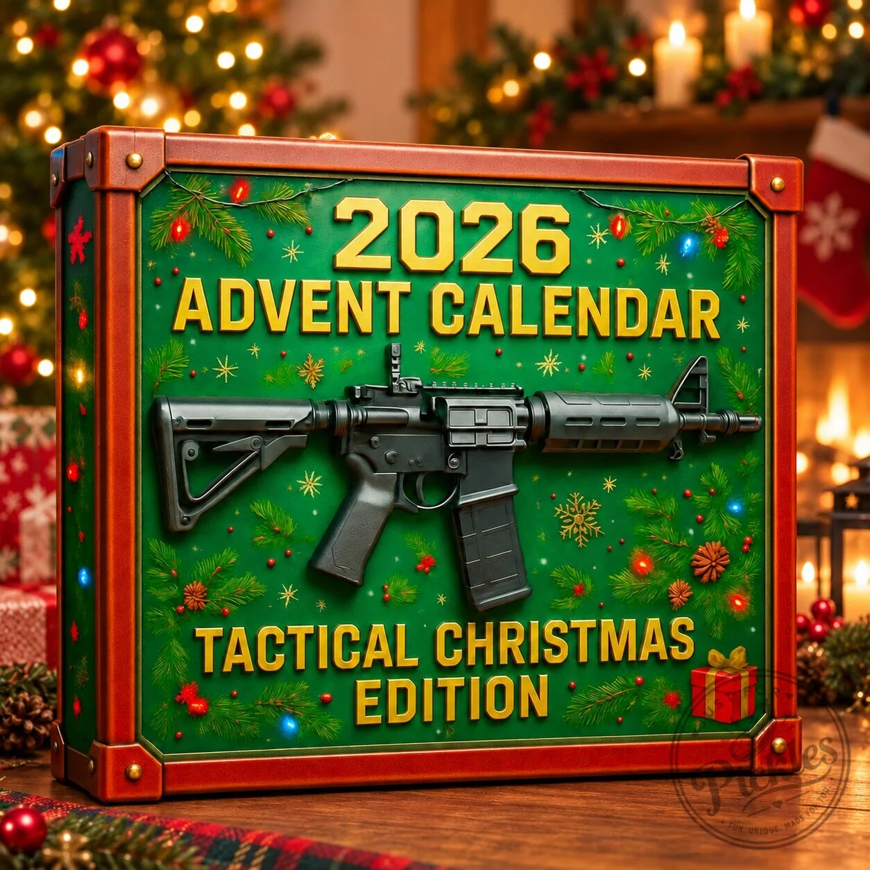 2026 Tactical Christmas Advent Calendar – 24 Days Mini Firearm Ornaments