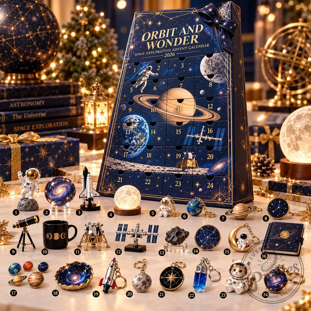 Orbit and Wonder Space Exploration Advent Calendar 2026 – 24 Days Astronaut & Planet Gift Set