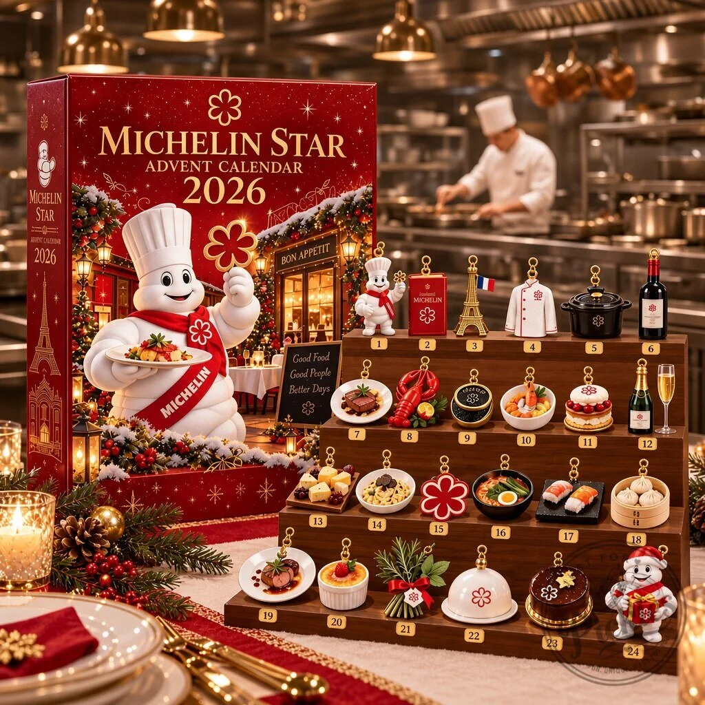 Michelin Star Advent Calendar 2026 – 24 Days Gourmet Culinary Ornaments Set 8 Michelin Star Advent Calendar 2026 – 24 Days Gourmet Culinary Ornaments Set product design shown in a detailed view