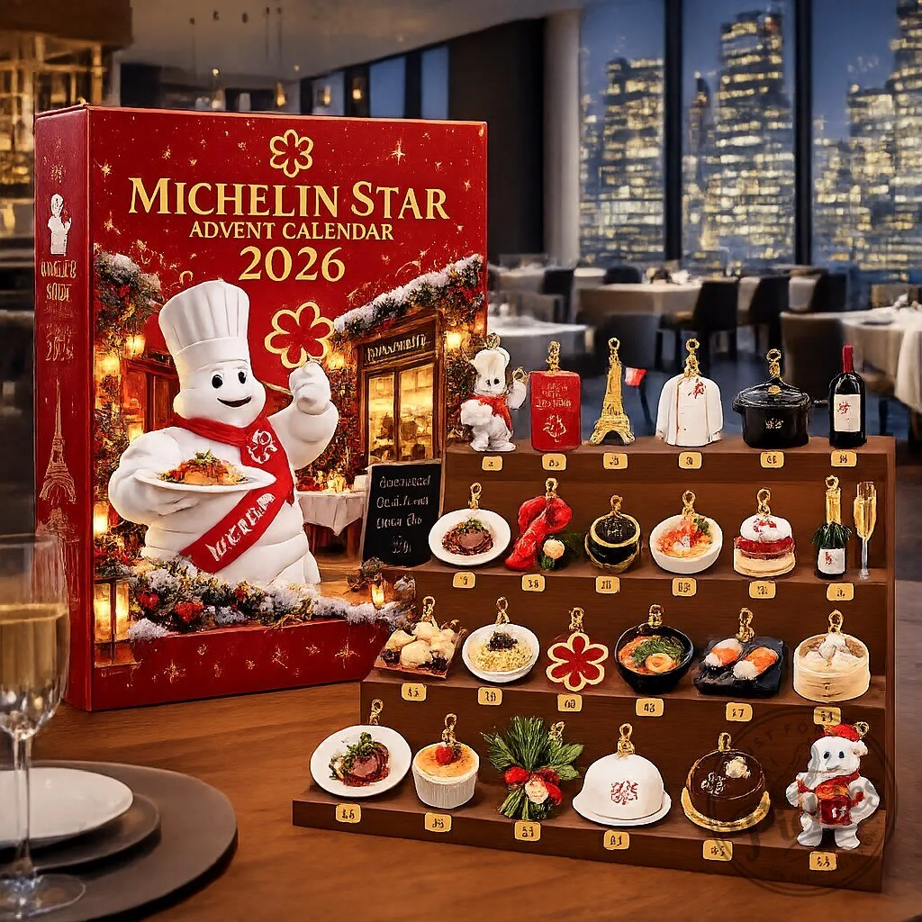 Michelin Star Advent Calendar 2026 – 24 Days Gourmet Culinary Ornaments Set 9 Michelin Star Advent Calendar 2026 – 24 Days Gourmet Culinary Ornaments Set product design shown in a detailed view