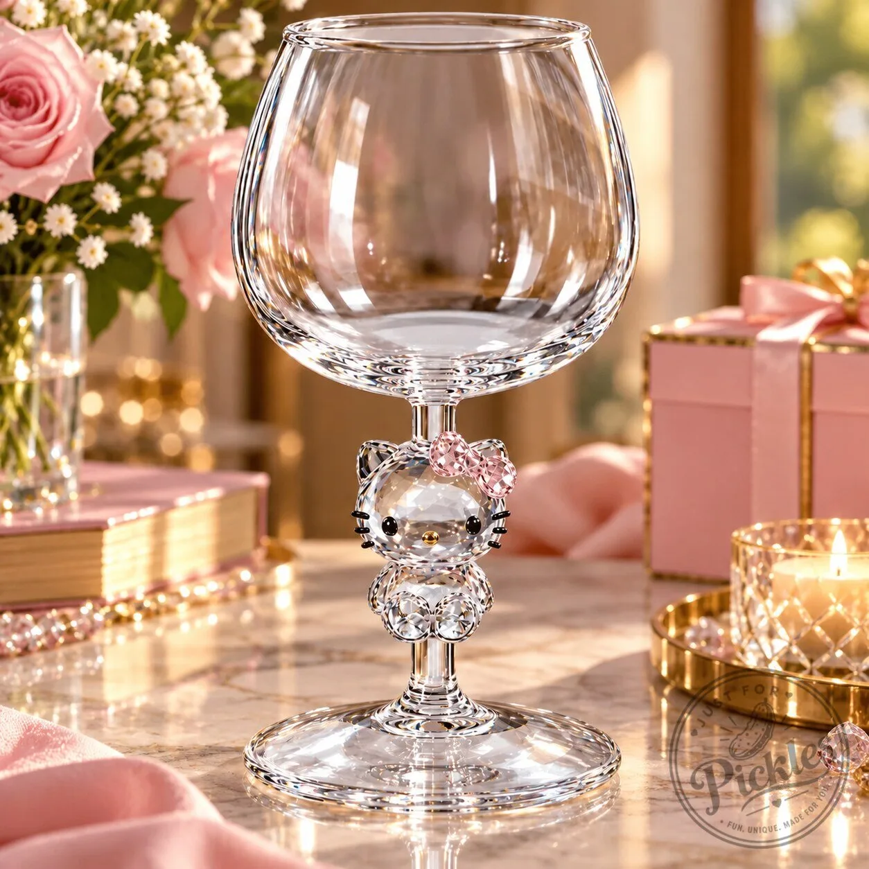 Hello Kitty Crystal Wine Glass 6 Hello Kitty Crystal Wine Glass product design shown in a detailed view
