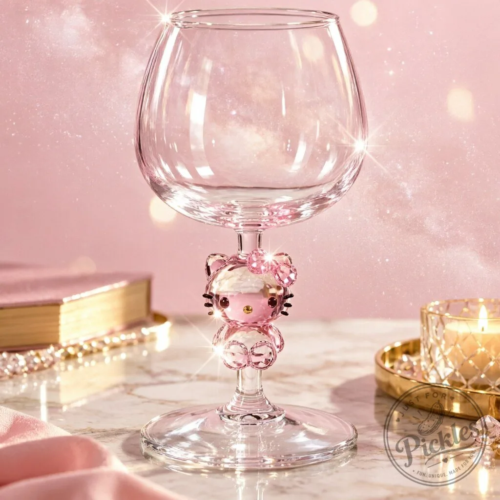 Hello Kitty Crystal Wine Glass 9 Hello Kitty Crystal Wine Glass product design shown in a detailed view