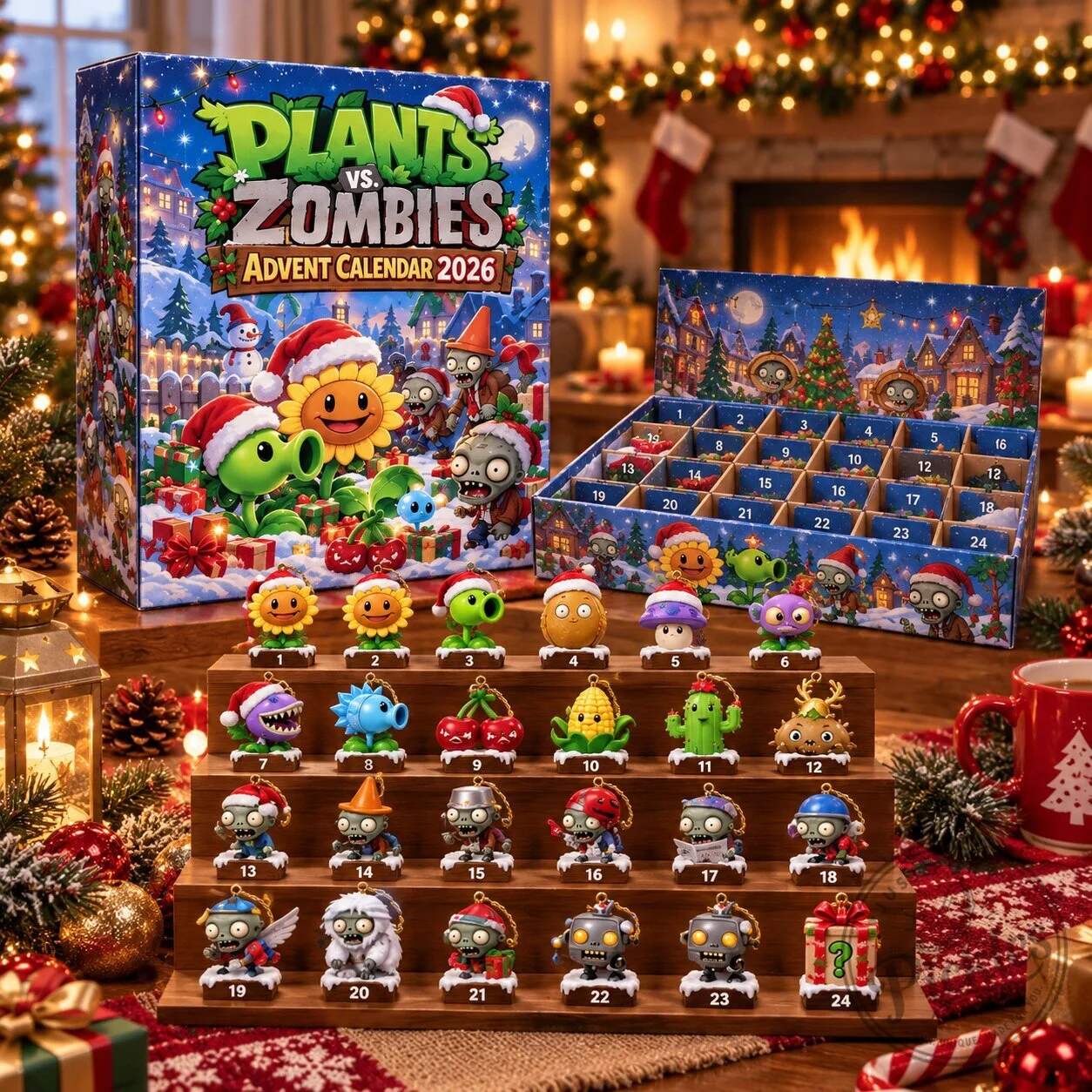 Plants vs Zombies Advent Calendar 2026 – 24 Days Mini Figures Ornaments Set 6 Plants vs Zombies Advent Calendar 2026 – 24 Days Mini Figures Ornaments Set product design shown in a detailed view