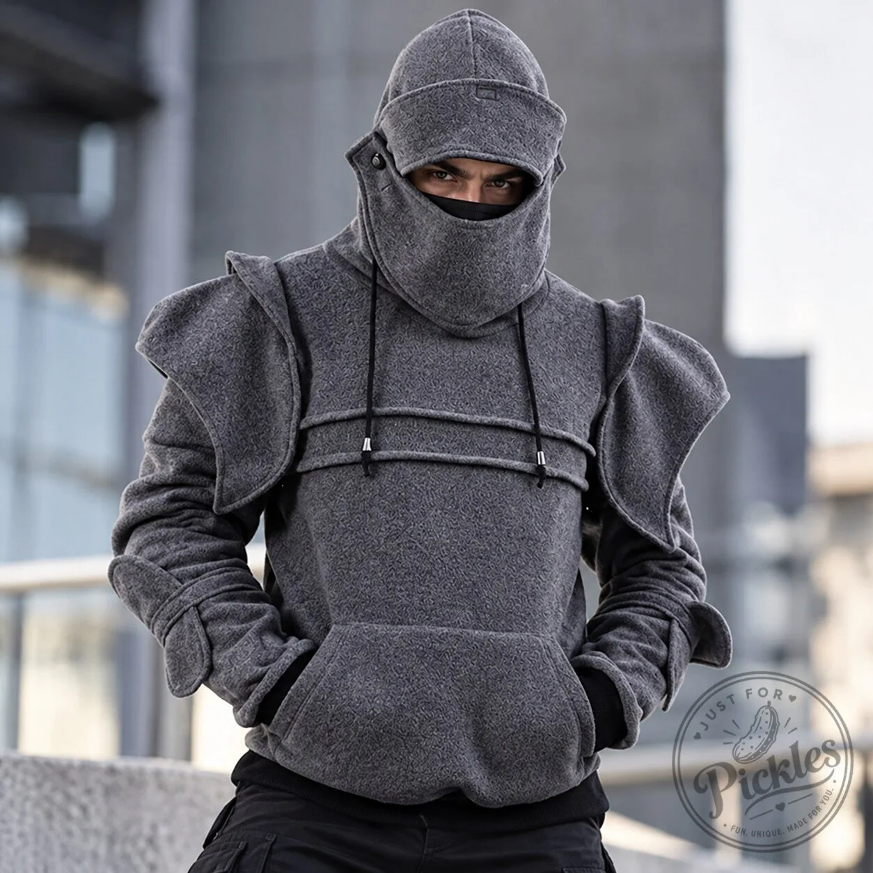 Cosplay Costume Hooded Sweatshirt with Shoulder Pads for Adults Men Women Unisex