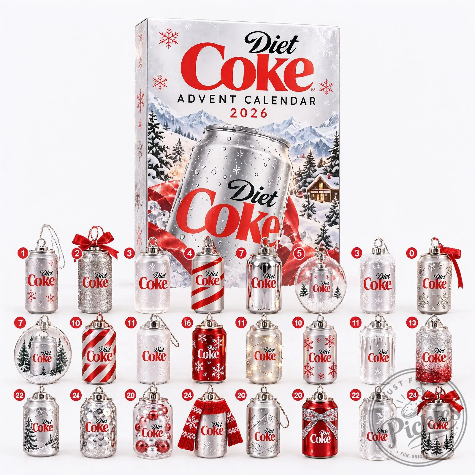 Diet Coke Advent Calendar 2026 8 Diet Coke Advent Calendar 2026 product design shown in a detailed view