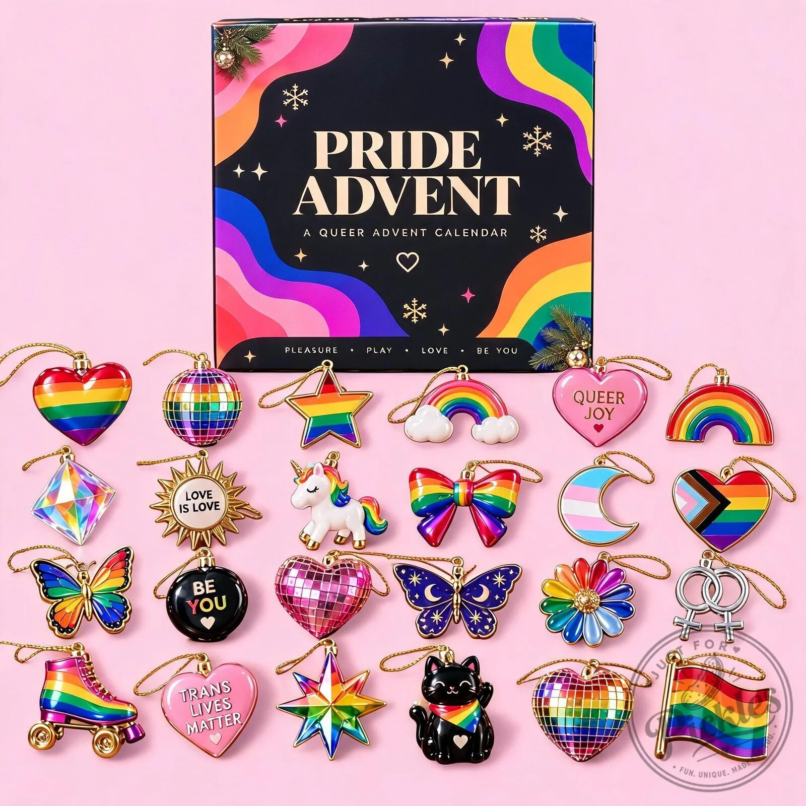 Pride Advent Calendar 9 Pride Advent Calendar product design shown in a detailed view