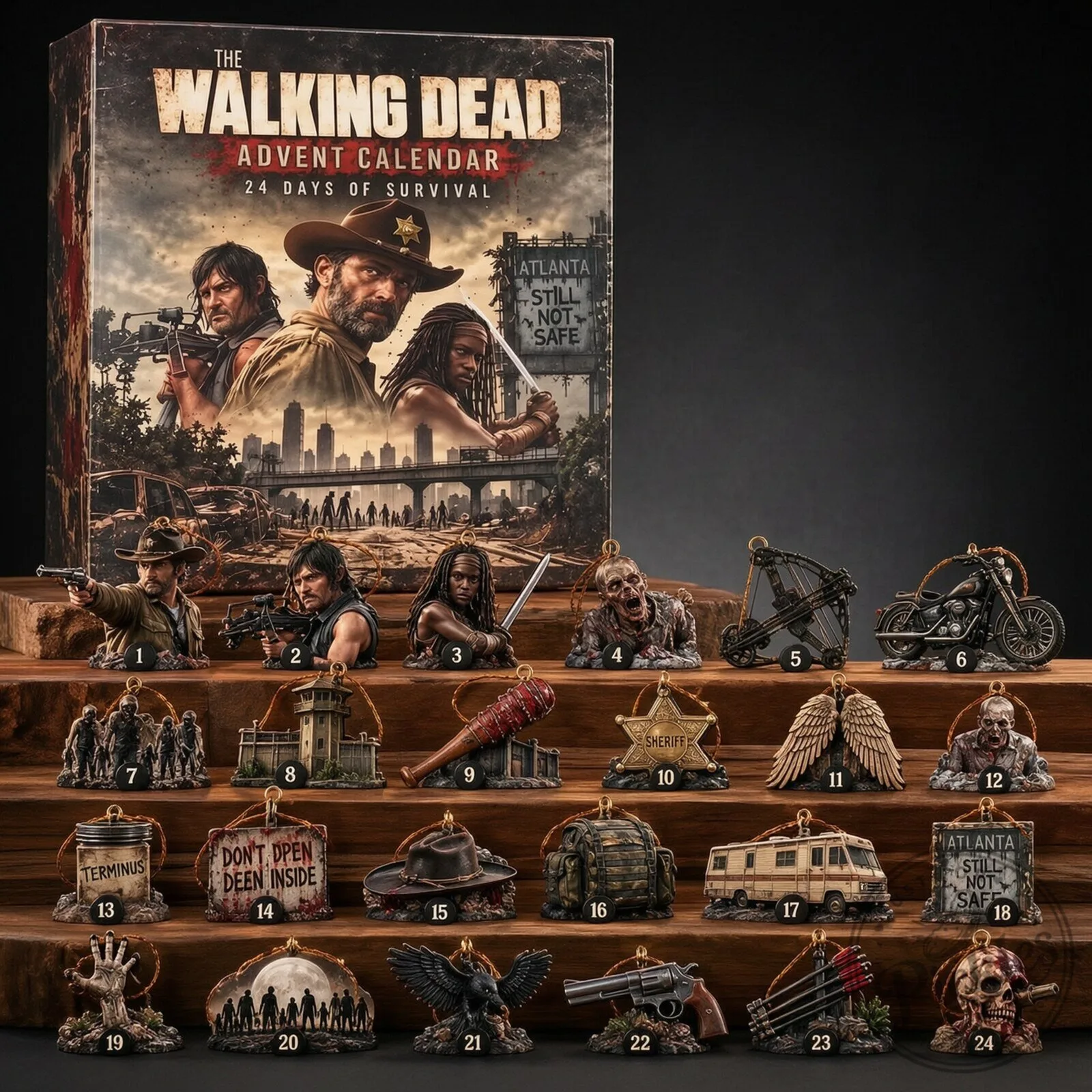 The Walking Dead Advent Calendar 9 The Walking Dead Advent Calendar product design shown in a detailed view