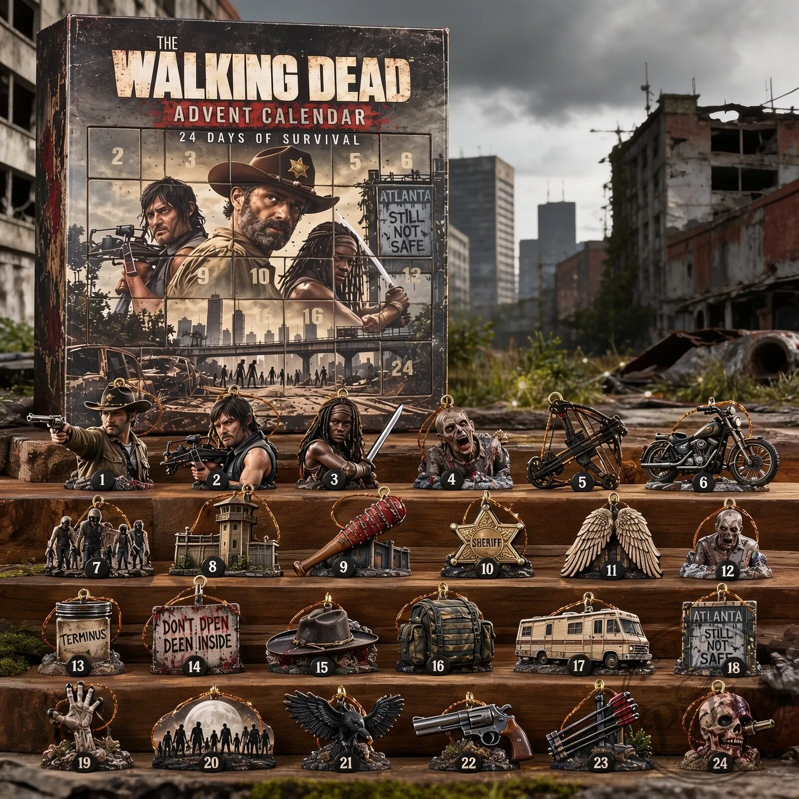The Walking Dead Advent Calendar 11 The Walking Dead Advent Calendar product design shown in a detailed view