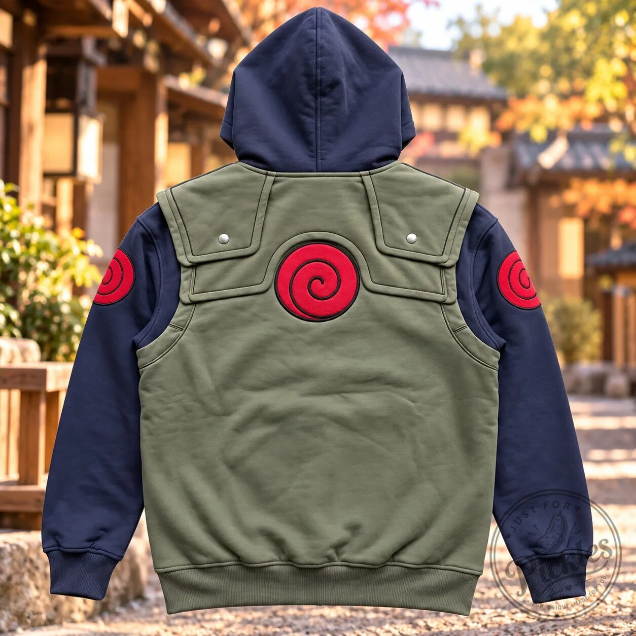 Naruto Konoha Jonin Full Zip Mask Hoodie