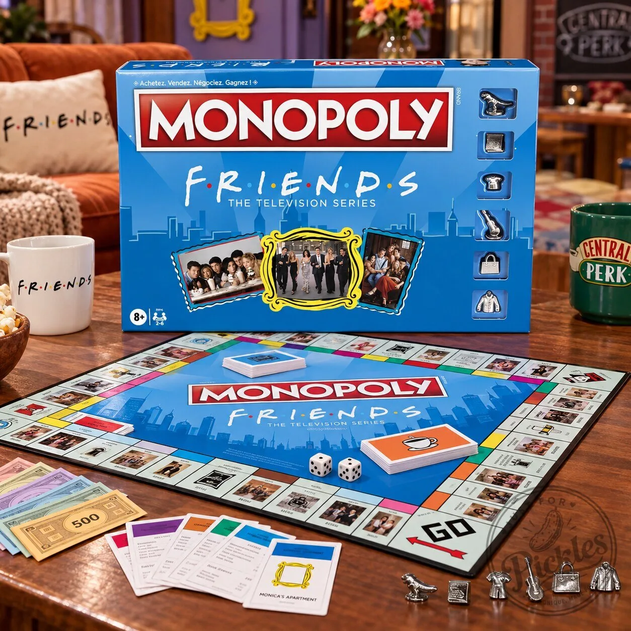 Monopoly Friends The TV Series Edition Board Game 11 Monopoly Friends The TV Series Edition Board Game product design shown in a detailed view