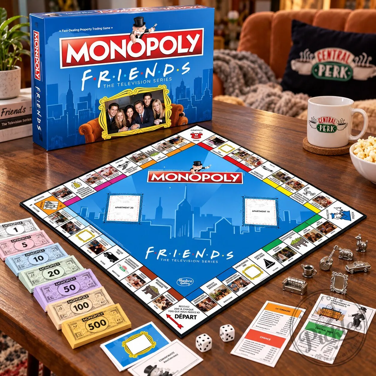 Monopoly Friends The TV Series Edition Board Game 12 Monopoly Friends The TV Series Edition Board Game product design shown in a detailed view