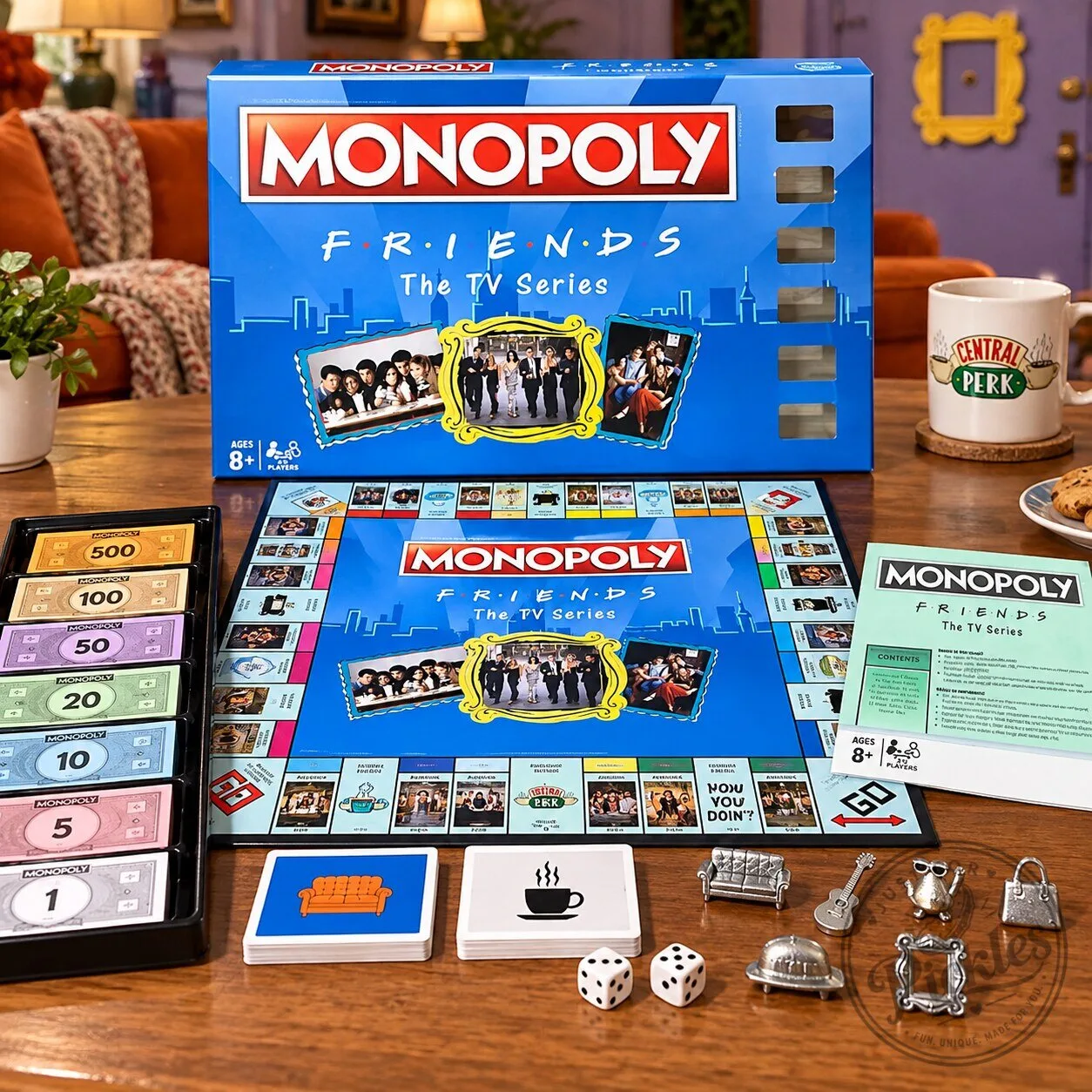 Monopoly Friends The TV Series Edition Board Game 14 Monopoly Friends The TV Series Edition Board Game product design shown in a detailed view