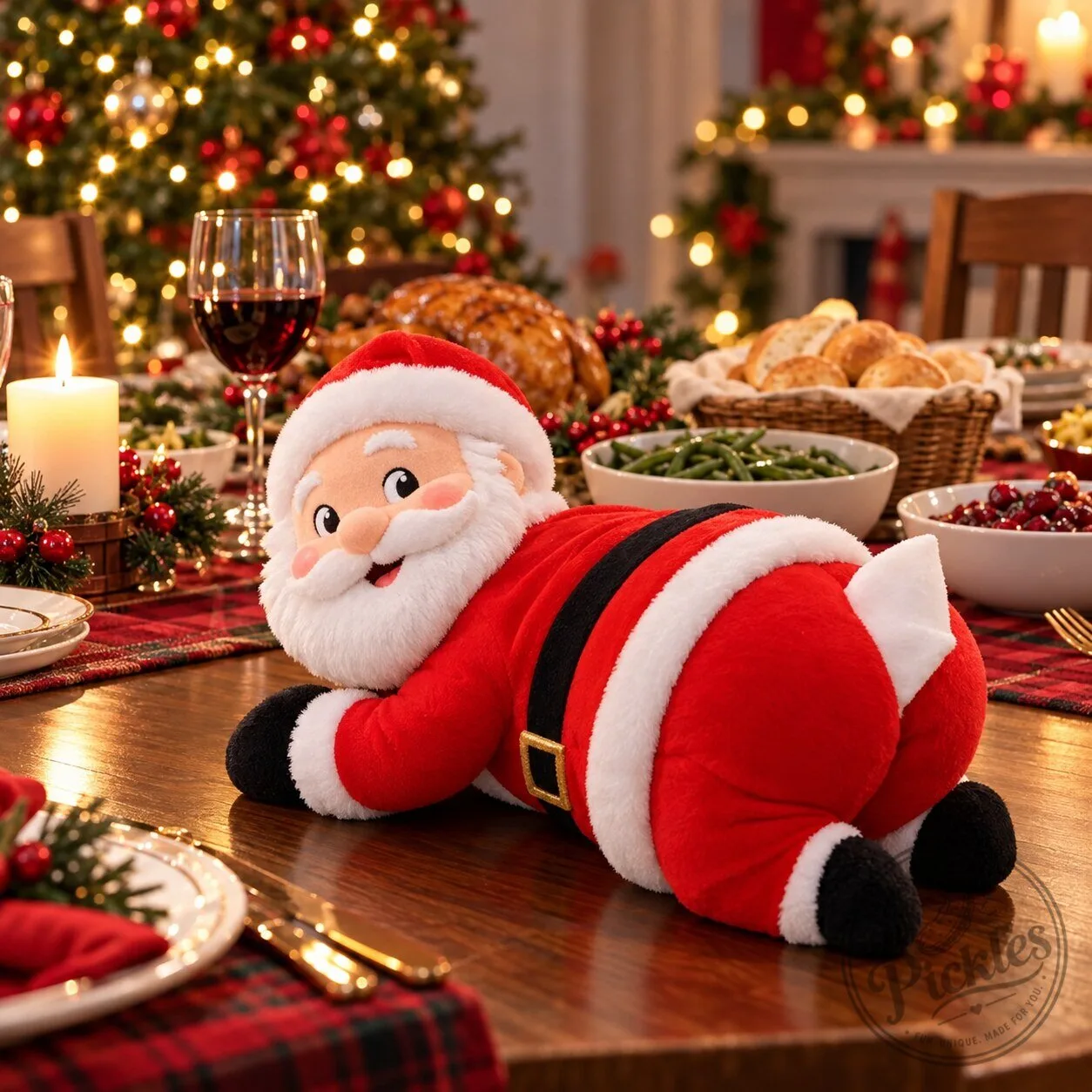 Funny Santa Claus Butt Plush Tissue Box Cover