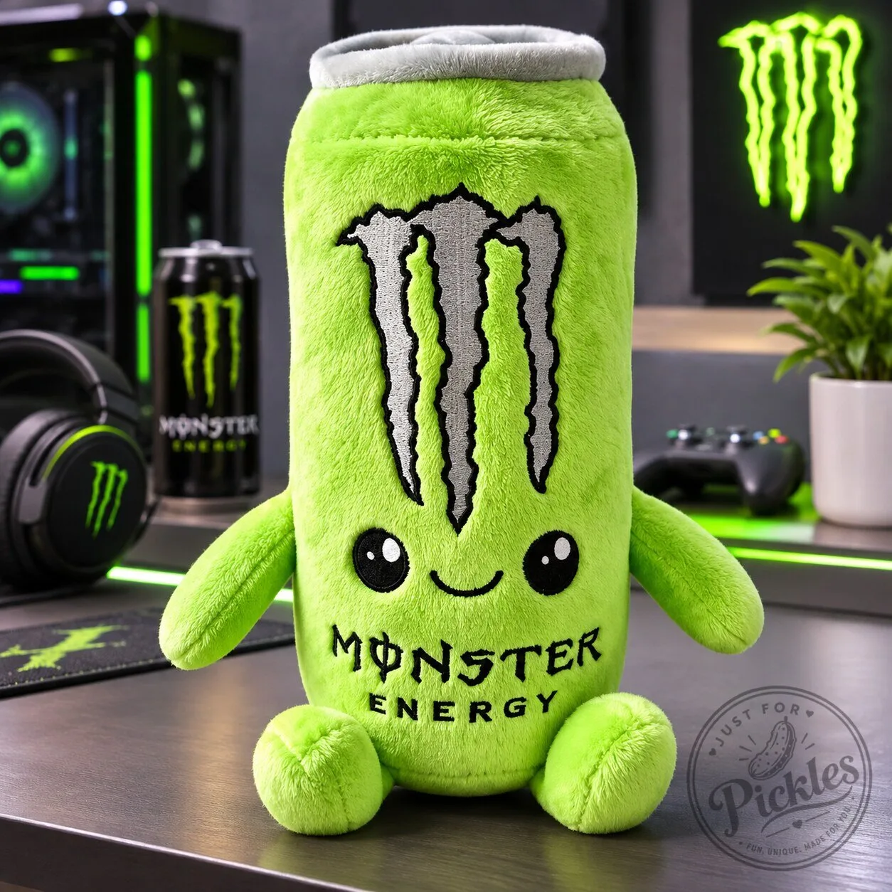 Monster Energy Can Kawaii Plush Toy 12 Monster Energy Can Kawaii Plush Toy product design shown in a detailed view