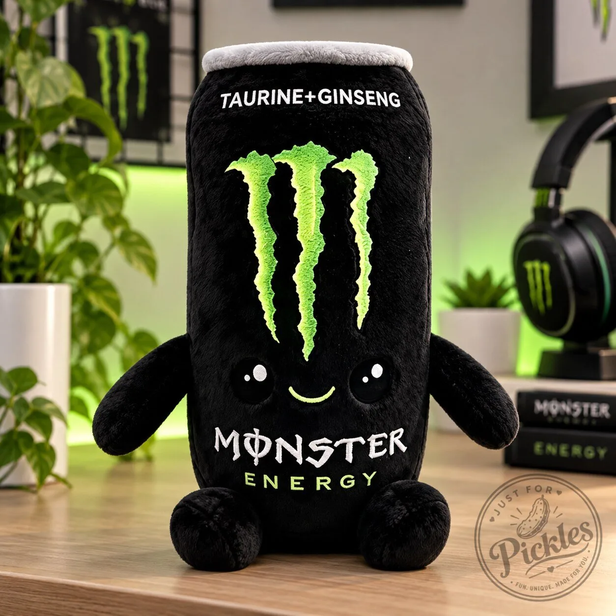 Monster Energy Can Kawaii Plush Toy 13 Monster Energy Can Kawaii Plush Toy product design shown in a detailed view