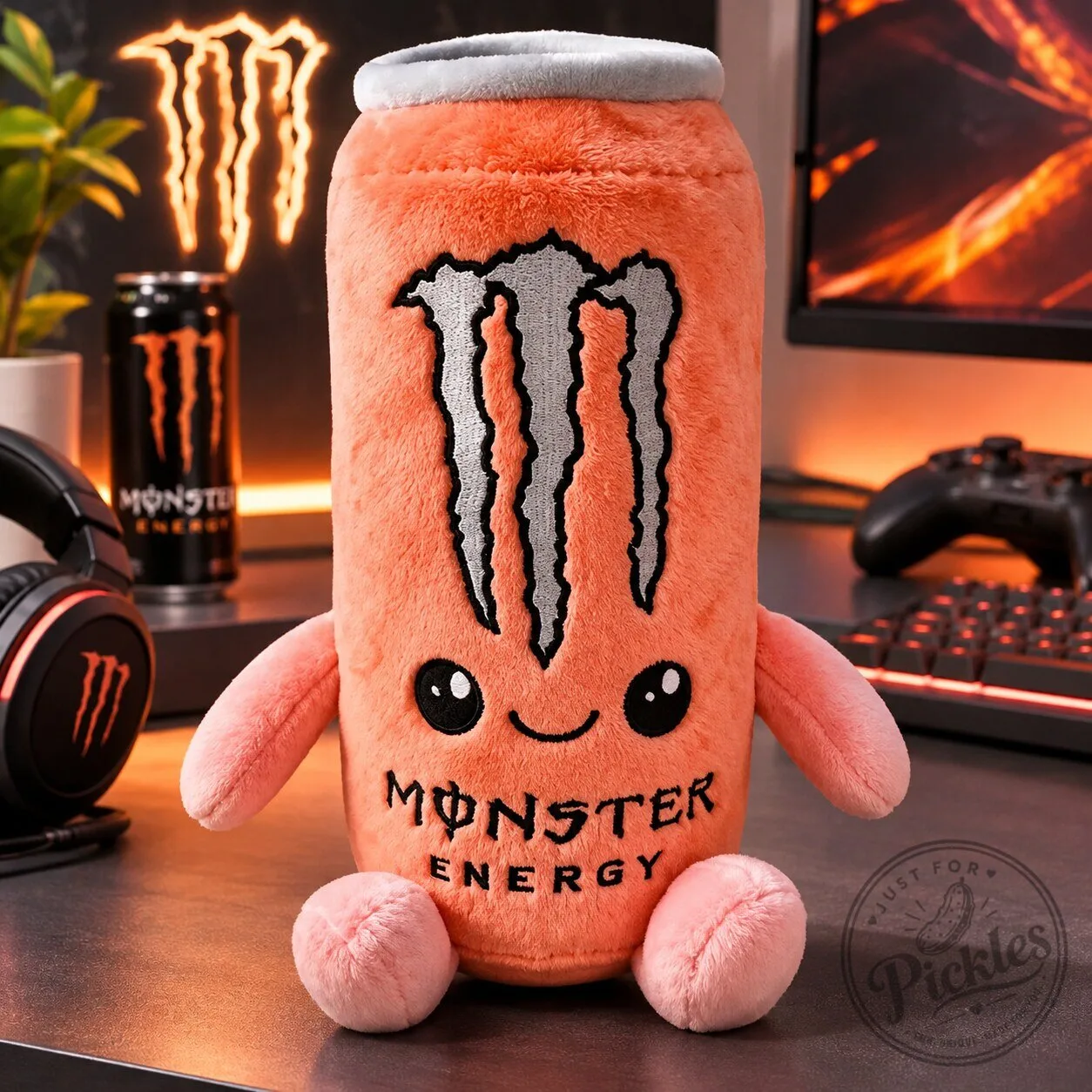 Monster Energy Can Kawaii Plush Toy 14 Monster Energy Can Kawaii Plush Toy product design shown in a detailed view