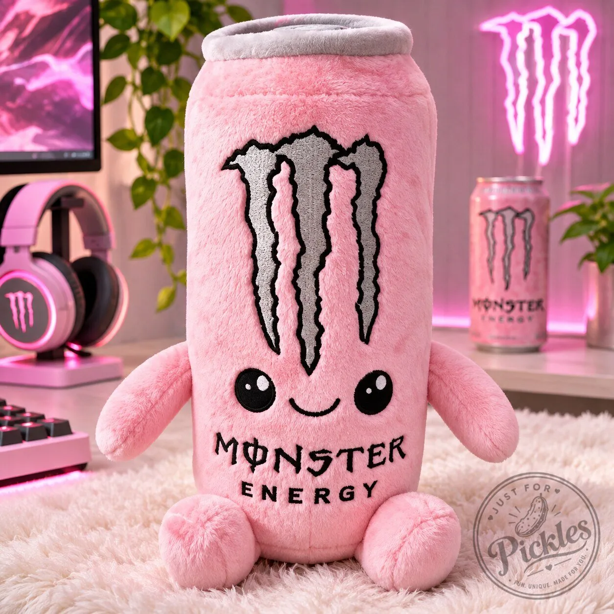 Monster Energy Can Kawaii Plush Toy 15 Monster Energy Can Kawaii Plush Toy product design shown in a detailed view