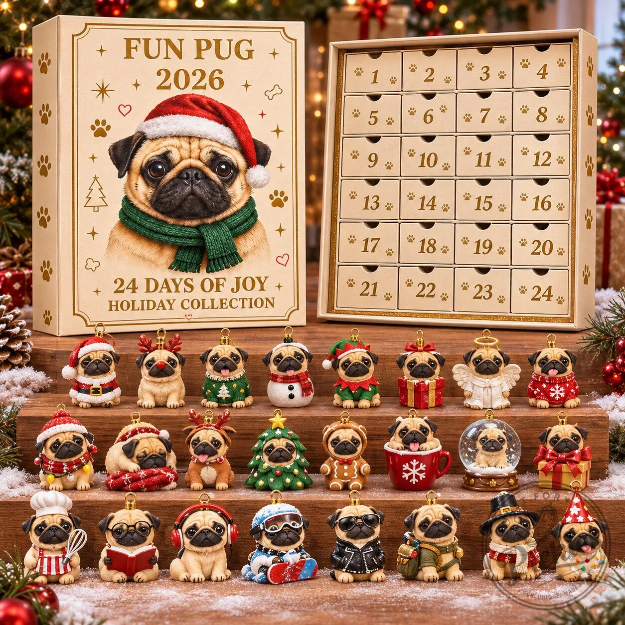 Fun Pug Advent Calendar 2026 8 Fun Pug Advent Calendar 2026 product design shown in a detailed view